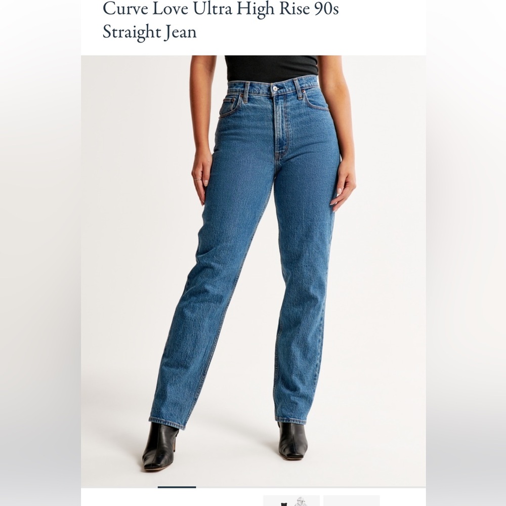 Abercrombie Curve Love 90s Straight Ultra High Rise